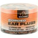Walker\'s GWP-CORDPLGBKT Corded Foam Ear Plugs Hearing Protection, 50 Pairs, NRR 32dB, 24\" Cord. - Gsm Outdoors