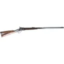 Cimarron 1874 Sharps Deluxe AS160 Rifle, 45-70 Gov't, 32\" Octagon Barrel, Falling Block, Double Set Triggers, Case Hardened/Blue - Cimarron