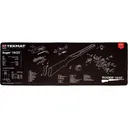 Tekmat R441022 Ruger 10-22 Ultra Premium Cleaning Mat Ruger 10-22 Parts Diagram 44\" x 15\" Black/White - Tekmat