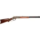 Cimarron 1873 Deluxe Short Rifle CA215 32-20 Win 20\" Octagon 10rd Lever Action Case Hardened Hand-Checkered Pistol Grip - Cimarron