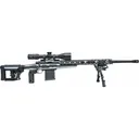 Howa HCRA73107USGMDT M1500 APC Chassis 24\" Heavy Barrel 10+1 (3), American Flag Grayscale Cerakote, Black Luth-AR MBA-4 Stock with Aluminum Chassis, Black Polymer Grip - Legacy Sports