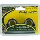 Weaver Mounts 49046 Quad-Lock Ring Set 1\" Diam Medium Aluminum Black Matte - Weaver Scope Mounts