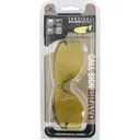 Radians CSB101-4CS Bravo Glasses 99.9% UVA/UVB Protection Amber Single Lens Metal Frame with Green Rubber Temples Z87.1 ANSI Rating - Radians Inc.