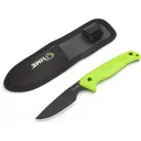 HME Hmeknfbck Fixed Blade 2.5\" 420HC Stainless Steel Black Oxide Caper Thermoplastic Rubber Green - GSM Outdoors