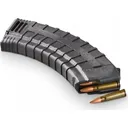 Tapco AK-47 30 Round Mag, Black Polymer 7.62x39 MAG0630 Black - Tapco