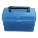 MTM Case-Gard H50RMAG24 Deluxe Ammo Box for 7mm Rem/Mag 300 Win Mag Clear Blue Polypropylene 50rd - Mtm Products