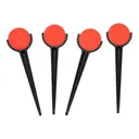 Daisy 872 ShatterBlast Target Stakes 8\" with 8 Clay Discs 2\" Black/Orange - Daisy Manufacturing