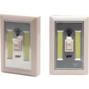 Cyclops Light Switch COB LED 2-Pack, 200 Lumens, 3 AAA, Ivory, Model CYCCOB2PK. - GSM Outdoors