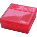 MTM Case-Gard P100329 Case-Gard P-100 Multi-Caliber Handgun Clear Red Polypropylene 100rd - Mtm Products