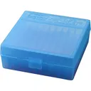 MTM Case-Gard P1004424 Case-Gard P-100 Multi-Caliber Handgun Clear Blue Polypropylene 100rd - Mtm Products