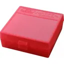 MTM Case-Gard P1004429 Case-Gard P-100 Multi-Caliber Handgun Clear Red Polypropylene 100rd - Mtm Products