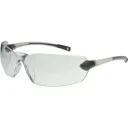 Radians OV6-10CS Overlook Glasses 99.9% UV Rated Clear Lens with Silver Frame & Rubber Temple Sleeves & Nose Piece for Adults - Radians Inc.