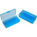 MTM Case-Gard P509M24 Case-Gard P-50 Multi-Caliber Handgun Clear Blue Polypropylene 50rd - Mtm Products