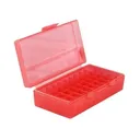MTM Case-Gard P509M29 Case-Gard P-50 Multi-Caliber Handgun Clear Red Polypropylene 50rd - Mtm Products