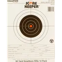 Champion Targets 45721 Score Keeper Bullseye Paper 50 yds Small Bore Rifle 8.50\" x 11\" Black/Orange 12 PK - Champion Target