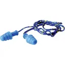 Walker\'s Corded Rubber Ear Plugs Hearing Protection, NRR 27dB, 23\" Blue Nylon Braided Cord. - GSM Outdoors