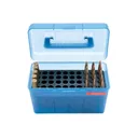 MTM Case-Gard H50RL24 Deluxe Ammo Box for 25-06 Rem/.30-06 Clear Blue Polypropylene 50rd - Mtm Products