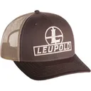 Leupold 180424 Reticle Trucker Hat Brown/Khaki Adjustable Snapback OSFA Semi-Structured - Leupold / Redfield