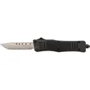 Steel River Knives MT616BRDAMT Spartan Mini 2.75\" OTF Tanto Plain Real Damascus/4.25\" Black Aluminum Zinc Alloy Handle - Steel River Knives
