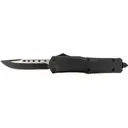 Steel River Knives Spartan T624BDP Knife, Drop Point, 3.75\" 440C SS Blade, 5.5\" Black Aluminum Zinc Alloy Handle. - Steel River Knives