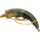 Traditions Authentic Powder Horn, Reloading Accessory, Model A1252, Natural Horn Construction, Leather Sling. - Traditions Firearms