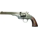 Cimarron CA850N00 NO.3 Schofield .45LC 7\" FS Nickel Walnut Revolver - Cimarron