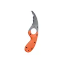 CRKT 2511ER Bear Claw 2.39\" Fixed Hawkbill Veff Serrated Stonewashed AUS-8A SS Blade, Blaze Orange Textured Green Handle - Columbia River Knife