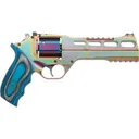 Chiappa Rhino Nebula 60DS Revolver, .357 Magnum, 6\" Barrel, 6rd Capacity, Blue Wood Laminate Grip, Nebula PVD Finish - 340.301 - Chiappa