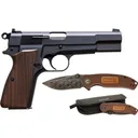 Springfield Armory SA-35 Semi-Automatic 9x19mm Pistol, 4.7\" Barrel, 15+1 Capacity, Includes Spring Armory Damascus Style Knife - HP9201-PIN - Springfield