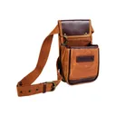 Remington Accessories Premium Shell Pouch, Holders and Accessories, Tan Canvas, 18 oz Waxed Canvas, Adjustable Up to 44 in. - Remington