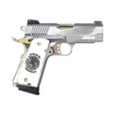 Girsan MC1911 Liberador Officer Semi-Automatic 9x19mm 1911 Pistol, 3.5\" Barrel, 9+1 Capacity Polished Chrome Finish, Mexican Coat of Arms Grips- 391063 - Girsan