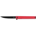 CRKT 7097RK CEO Flipper EDC 3.35\" Folding Plain Black EDP AUS-8A SS Blade, Red Green Handle - Columbia River Knife