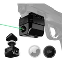 GunTag GT-7 Laser Sight, Air Tag/Tile Sticker Tracking Device, <5mw Green Laser, Universal Picatinny Rail, Ambidextrous, Rechargeable Battery, Black - Guntag