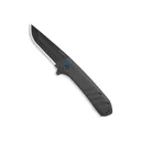 Outdoor Edge VX430A Razor VX4 EDC 3\" Folding Drop Point Plain Black Oxide 420J2 SS Blade, Black Textured Carbon Fiber/G10 Handle - Outdoor Edge Knives