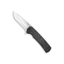 Outdoor Edge VX530A Razor VX5 EDC 3\" Folding Plain Satin 420J2 SS Blade, Black Carbon Fiber/G10 Handle - Outdoor Edge Knives