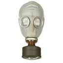 Genuine Russian Surplus Good Condition GP5 Gas Masks w/ OD Green Carry Bag, Rubberized Mask, With Screw on 40mm Filter (DO NOT USE FILTER) - Russia