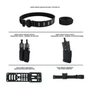 GBRS Group Assaulter Belt Bundle - Includes Inner/Outer Belt, 1 Rifle Mag Pouch, Double Pistol Mag Pouch, True North Concepts Adapter w/ Leg Strap - BLACK - GBRS Group