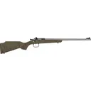 Keystone Sporting Arms Crickett KSA2443 Rifle, 22 LR, 16.1\" Stainless Barrel, 1rd, Bolt Action, Tan Synthetic/Black Webbing, Compact. - Crickett