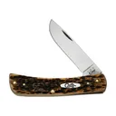 Case XX Sod Buster Jr. Peach Seed Jigged Amber Bone Folding Knife - Case Knives
