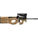 FN 3848950501 PS90 50+1 16.04\" Black Steel Barrel, Flat Dark Earth Picatinny Rail Aluminum Alloy Receiver, Bullpup w/Thumbhole Flat Dark Earth Synthetic Stock, Ambidextrous - Fn