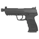 HK 81001118 HK45 V7 LEM DAO 10+1 4.46\" Black Threaded Barrel, Black Cerakote Serrated Steel Slide, Black Polymer Frame w/Picatinny Rail, Ambidextrous - Heckler And Koch