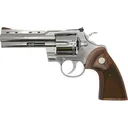 Colt ZPYTHONSP4WTS Python .357 Magnum 4.25\" Barrel 6rd Revolver, Stainless Steel W/ Walnut Colt Medallion Grips - Minor Cosmetic Blem - Colt Defense
