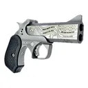 Bond Arms DT47-45/410 DT-47 Trump 47th President (Long Colt)/.410 2 Shot4.25\" Stainless w/Gold Engraving Double Barrel, Stainless Steel Frame, Black Extended B6 Resin Grips - Bond Arms