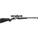 CVA PR2117SSCP Wolf w/Optic 24\" Stainless Steel Barrel & Drilled & Tapped Stainless Steel Receiver, Fixed Black Synthetic Stock, KonusShot 3-9x32mm - Connecticut Valley Arms