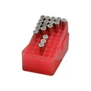 MTM Case-Gard E-50 Slip-Top Ammo Box, Ammo Box, .38/.357 Caliber, 50-Round Capacity, Clear Red, MPN E503841. - Mtm Products