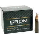 Grom Ammunition Factory, 7.62x39 124 GR Full Metal Jacket, Lacquer Coated, Steel Case, Lead Projectile, Corrosive - 1000 Round Case - Made In Poland - Grom Ammunition Factory