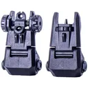 American Tactical Flip Up Front And Rear Back Up Sights Set Polymer, Black - ATISIGHTSETP - American Tactical Imports