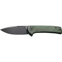 Civivi Conspirator C21006-2 Folding Knife, Nitro-V 3.48\" Black Stonewashed Blade, Green Micarta Handle. - Civivi Knives