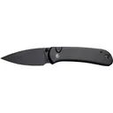 CIVIVI Qubit C22030E-1 Folding Knife, 2.98\" 14C28N Black Stonewashed Drop Point Blade, Black Aluminum Handle. - Civivi Knives