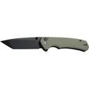 Civivi Brazen Button Lock Knife, Folding, 3.46\" Black 14C28N Tanto Blade, OD Green G10 Handle C19059C-2 - Civivi Knives
